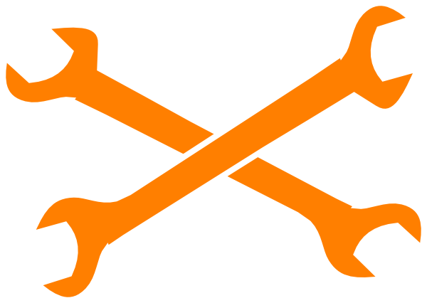 Crossed Wrench Clipart (600x426)