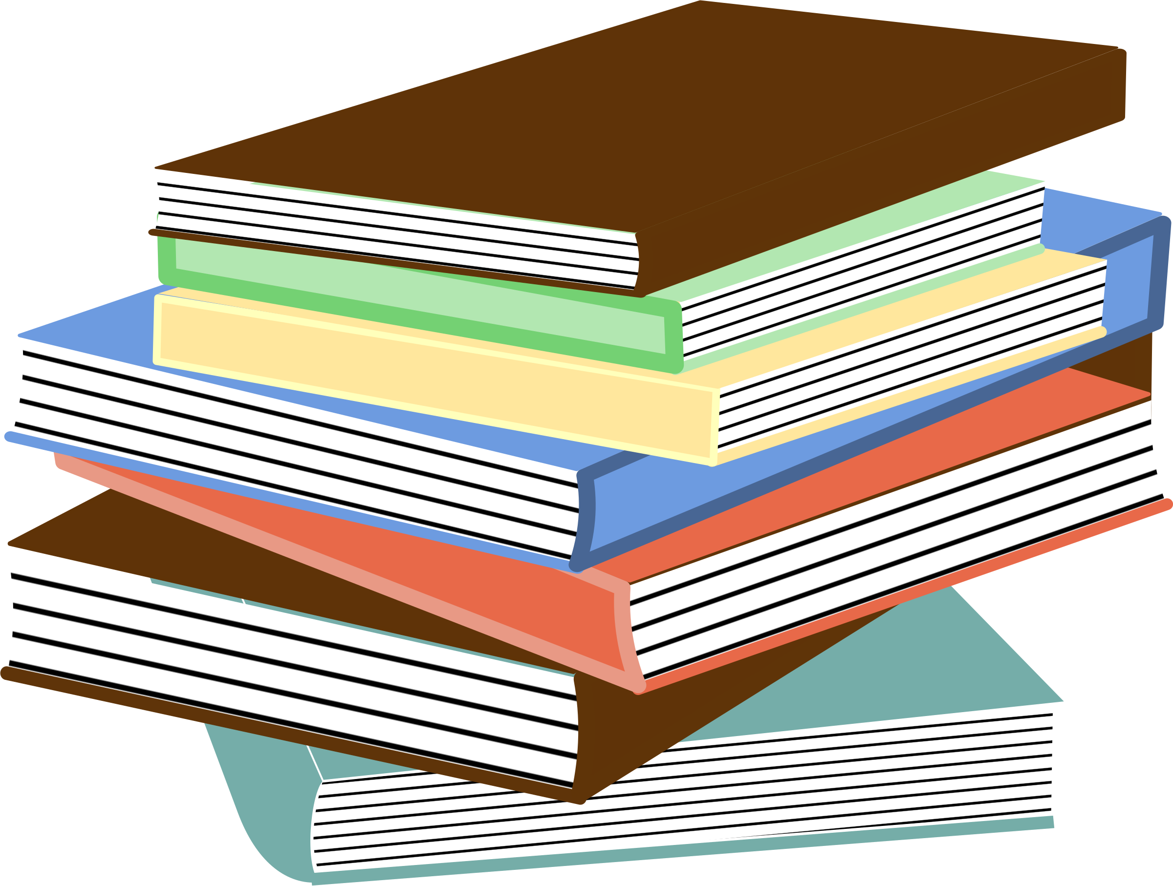 Set Of Books Clip Art (2400x1814)