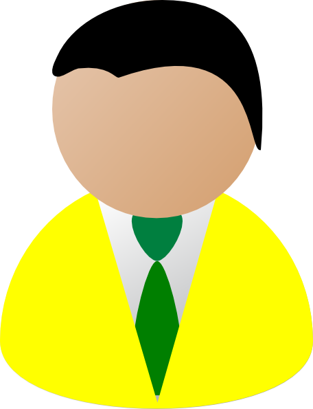 Yellow Agent Clip Art - Agent Clipart (456x595)