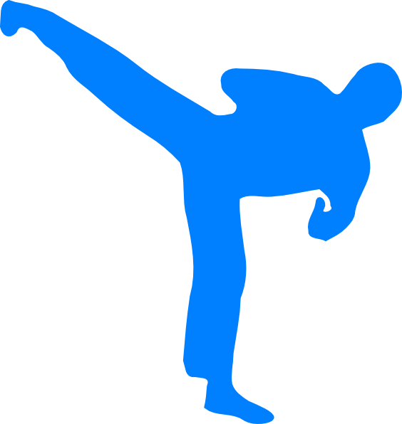 Blue Karate Clip Art - Karate Clip Art (564x596)
