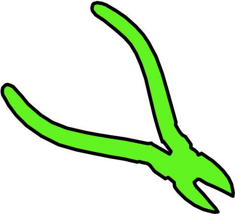 Colorful Tool Silhouettes Clip Art - Pliers Clip Art (483x480)