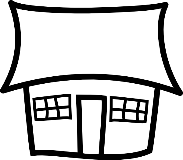 House Clip Art - Clip Art Of Sari Sari Store Black (600x526)