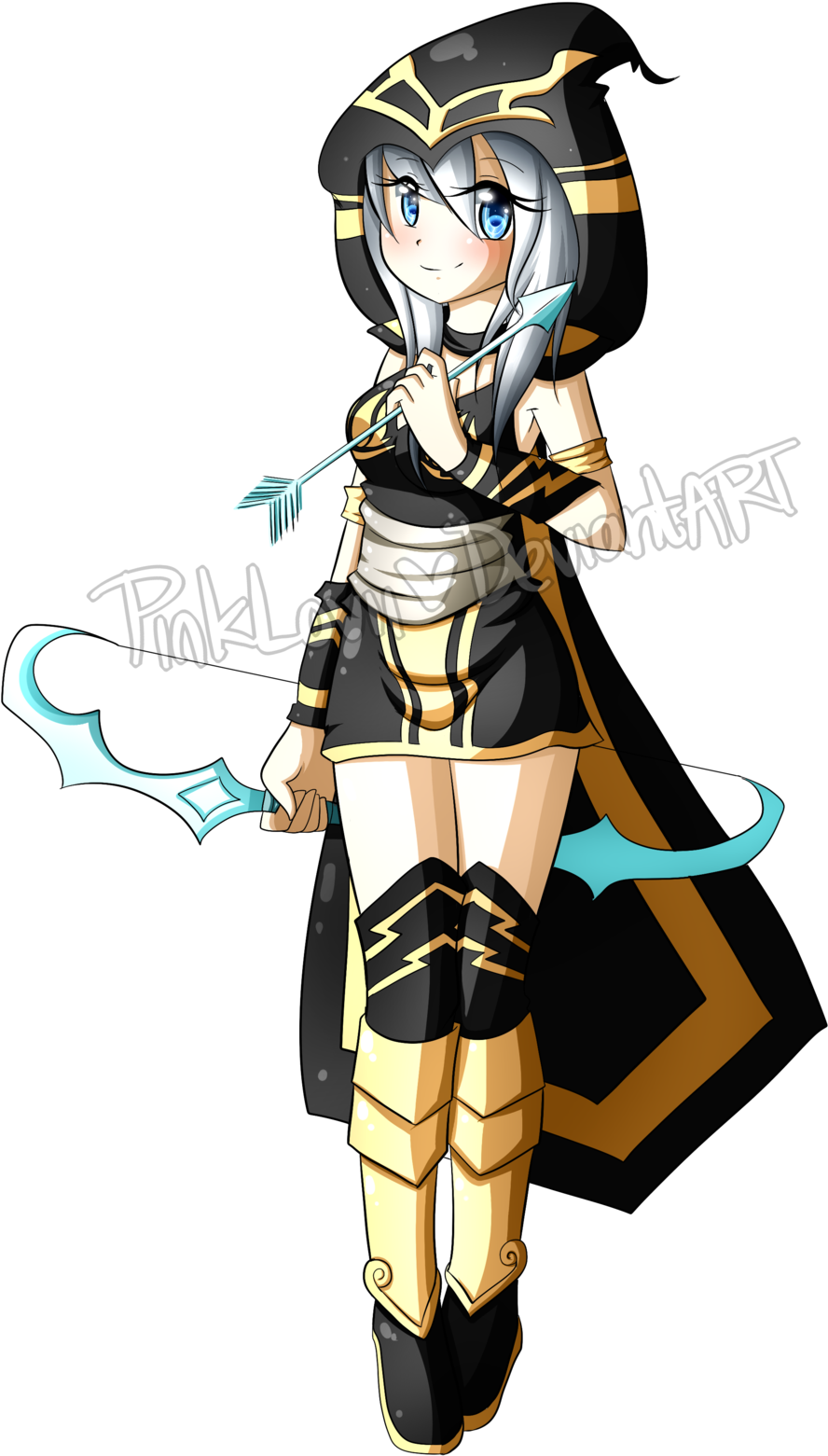 Ashe The Frost Archer By Pinklovii Ashe The Frost Archer - Ashe Cute (1024x1650)