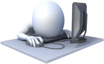 Myopia Clipart - Пошук Google - Stick Figure On Computer (400x300)