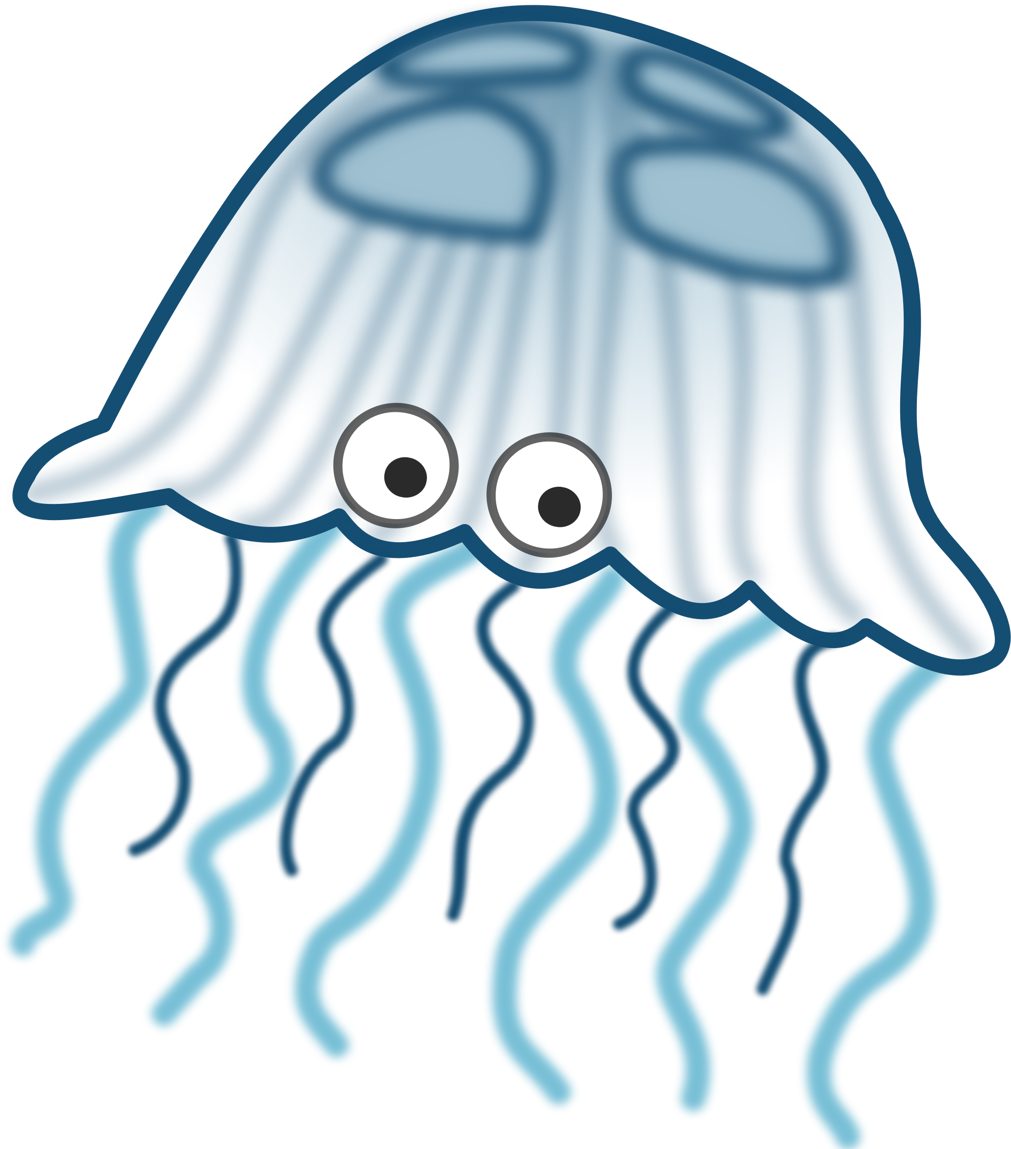 Big Image - Jellyfish Clipart (2062x2344)