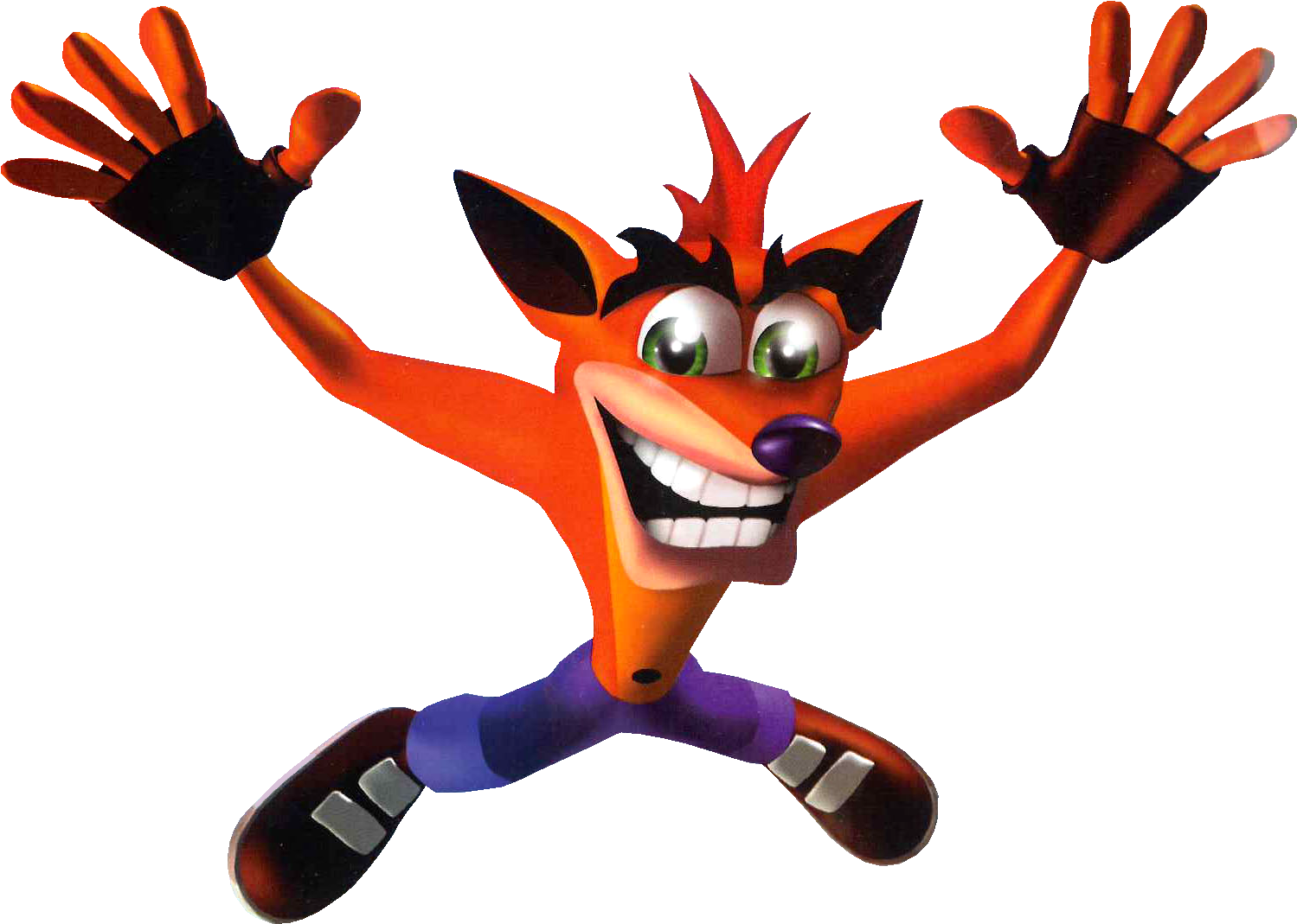 Crash2f - Crash Bandicoot Png Hd (1537x1105)