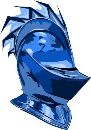 Knight Helmet By Itsfish3 - Blue Knight Helmet (387x455)