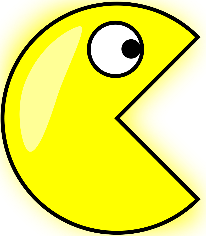 Angel Pacman Clipart, Vector Clip Art Online, Royalty - Pac Man Moving Animation (787x900)