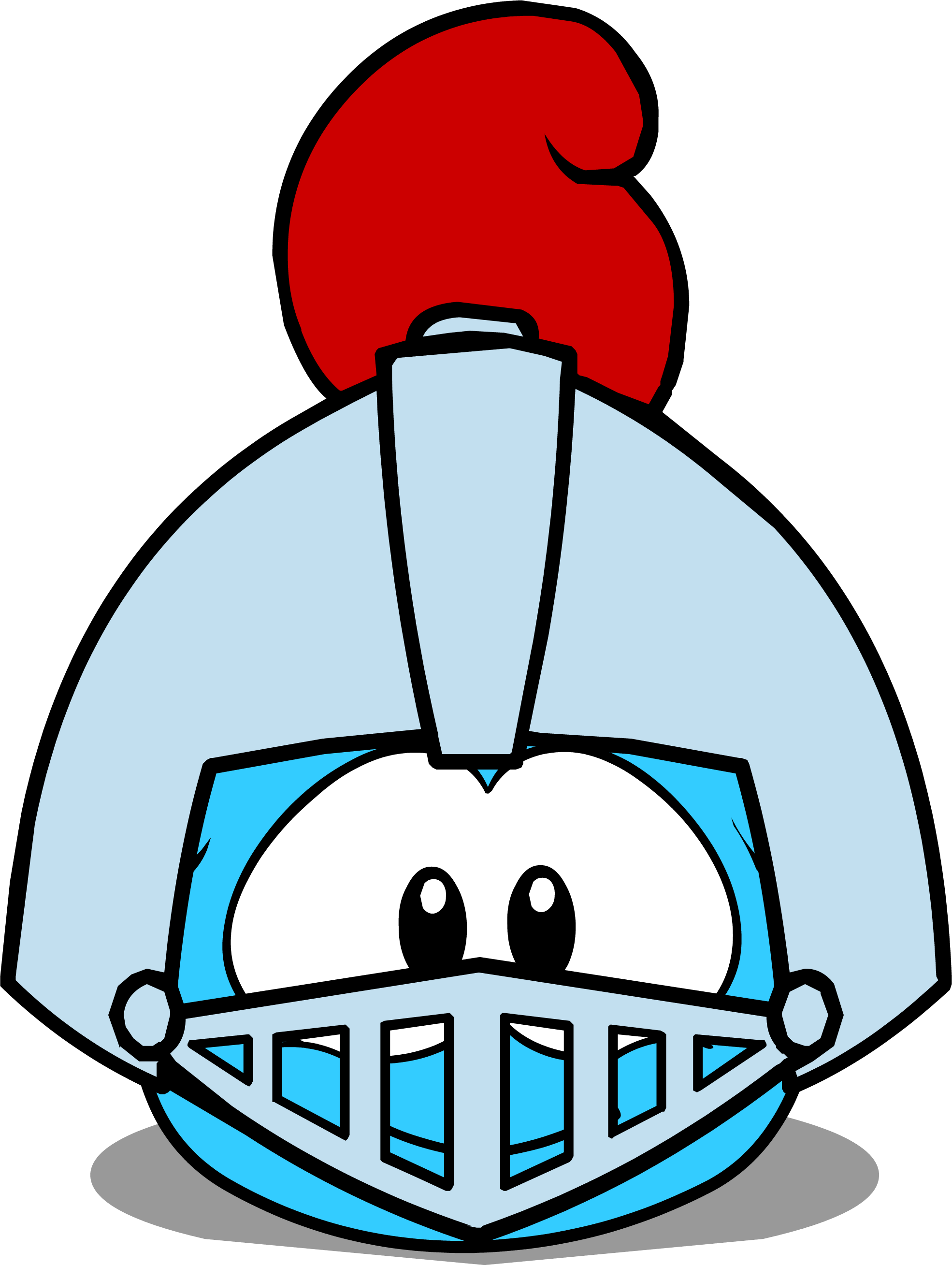Puffle Hats Knight Helmet Id 81 Igloo - Club Penguin Id For Puffle Hats (1970x2617)