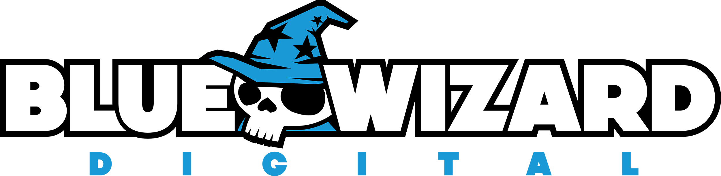 Blue Wizard Logo - Blue Wizard Logo (2500x610)