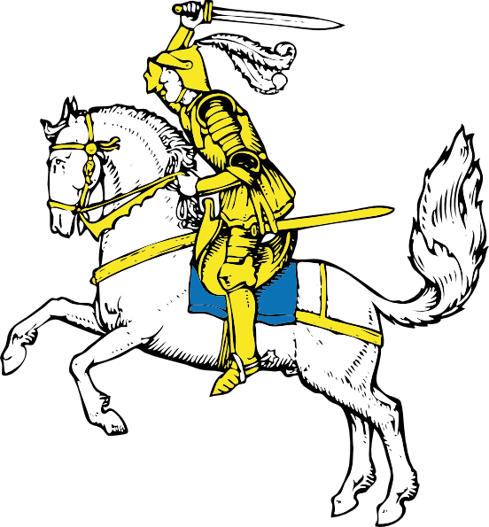 Warrior On Horse Clipart (552x595)