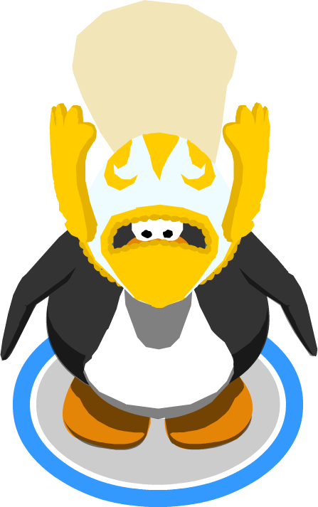 White Knight Helmet In-game - Old Blue Club Penguin (447x713)