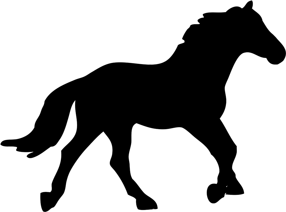 Running Horse Silhouette Clip Art Free - Public Domain Horse Silhouette (1004x760)