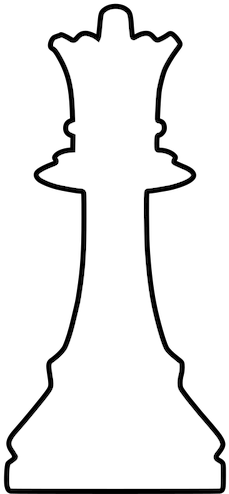 White Silhouette Chess Piece Public Domain Vectors - Piezas De Ajedrez Dama (500x500)
