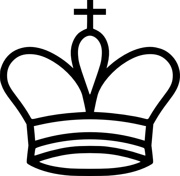 Crown Clip Art At Clker - King Chess Piece Clipart (600x587)