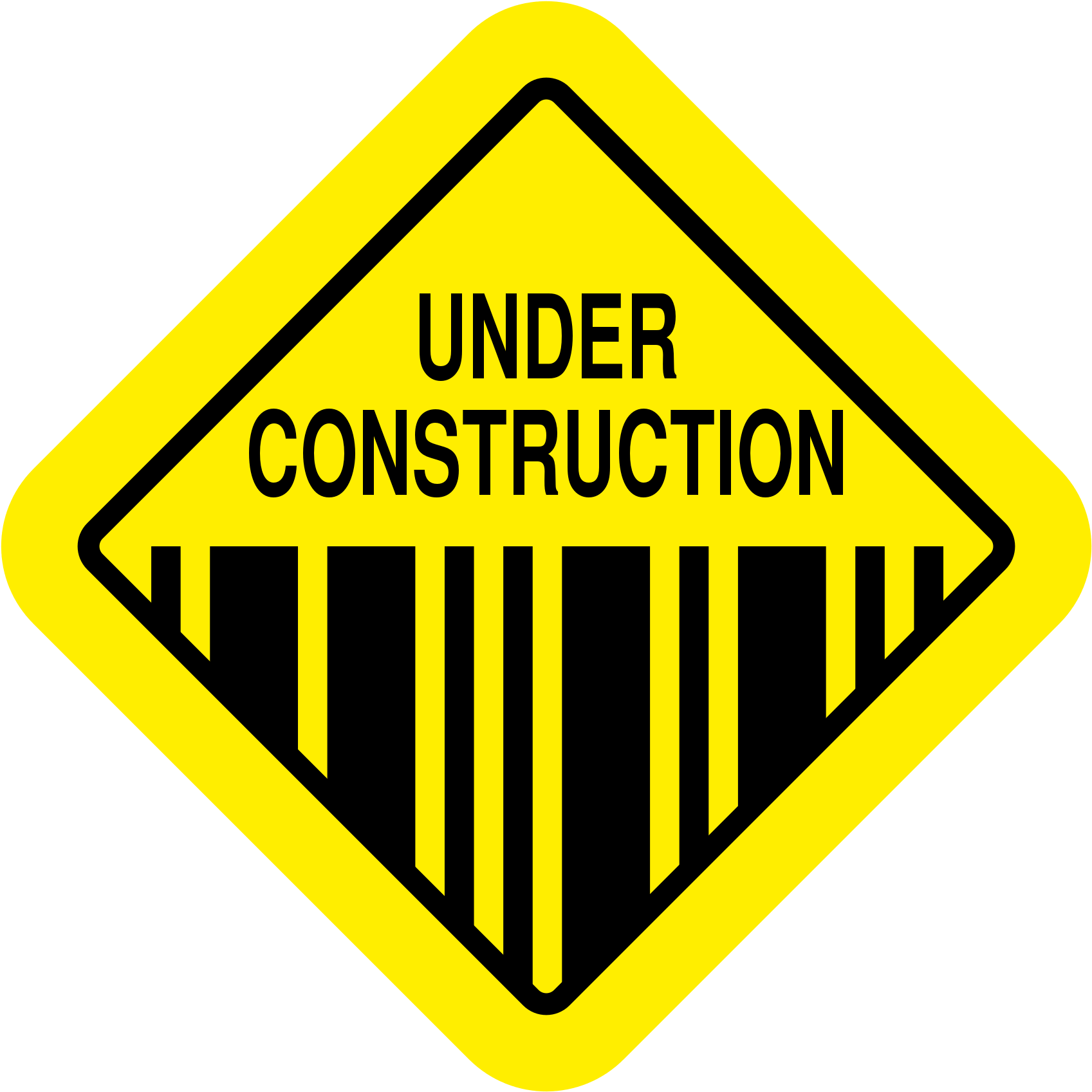 Open - Road Construction Ahead Sign (2000x2000)