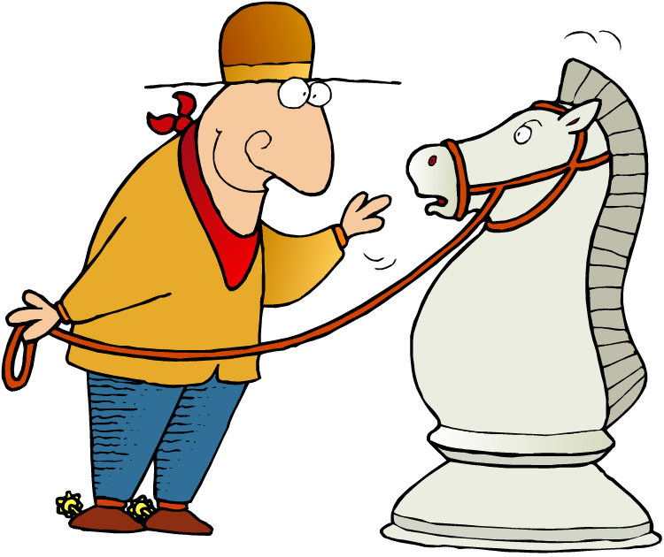 Blank Comic Image Of A Cowboy And Chess Knight - Text Detektiv (750x630)