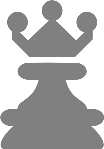 Gray Queen Icon - Chess Queen Icon (512x512)