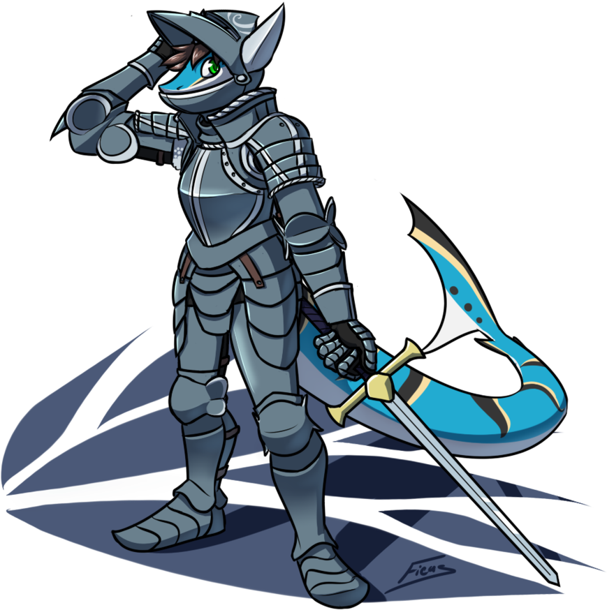 Shark Knight By Ficusart - Illustration (894x894)