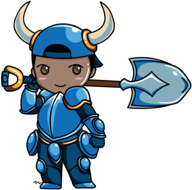 Ogchan Shovel Knight By Tinilu - Cartoon (400x385)