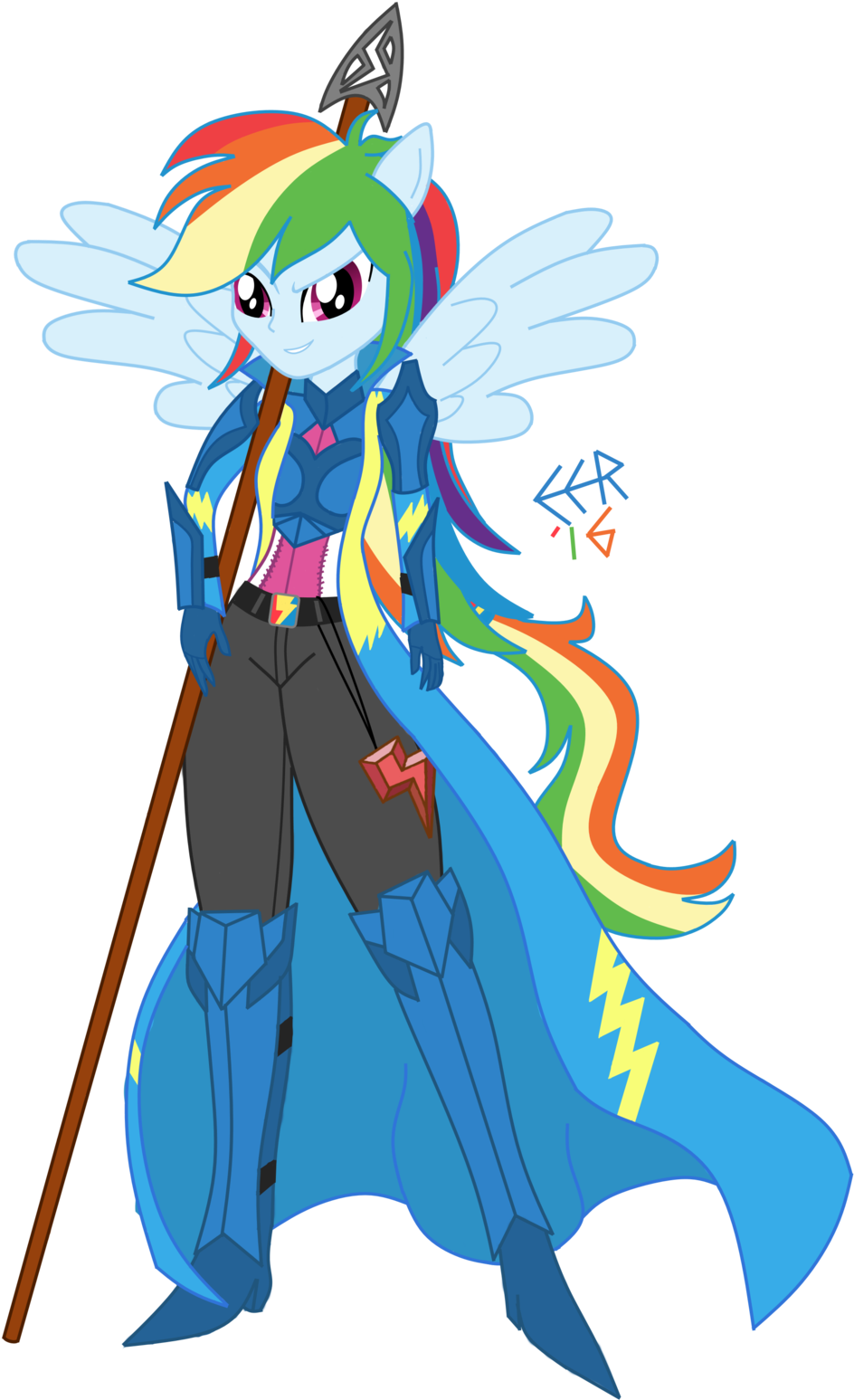 Rainbow Dash, Knight Wonderbolt By E E R - Wonderbolt Rainbow Dash Human (1024x1562)