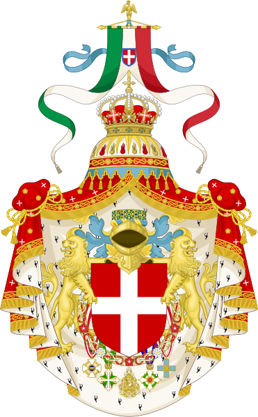 Coat Of Arms Of The Kingdom Of Italy - Order Of The Crown Of Italy (371x599)