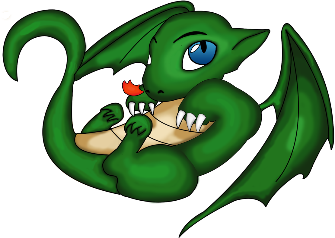 A Baby Green Dragon By Woopwoopwoop11 - Cartoon (1114x800)