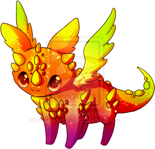 Rainbow Dragon Adoptable By - Dragon Cute Png (600x590)