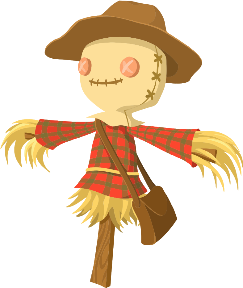 Cartoon Scarecrow - Scarecrow Png (844x1000)