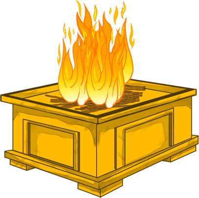 Brazen Altar In The Courtyard Of The Tabernacle - Altar Png (408x406)