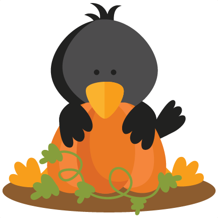 Crow Clipart Cute Fall - Cute Crow Clip Art (432x432)