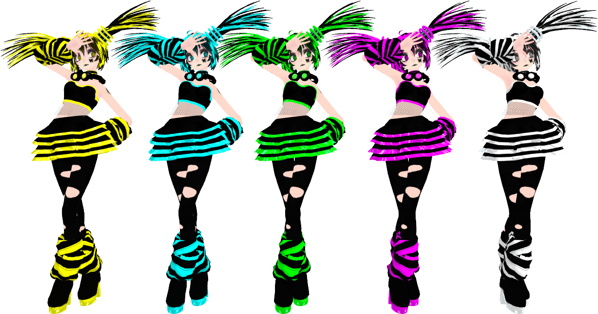 Mmd Tda Rave Miku Dl By Kittynekkyo - Mmd Arm Warmers Dl (1280x720)