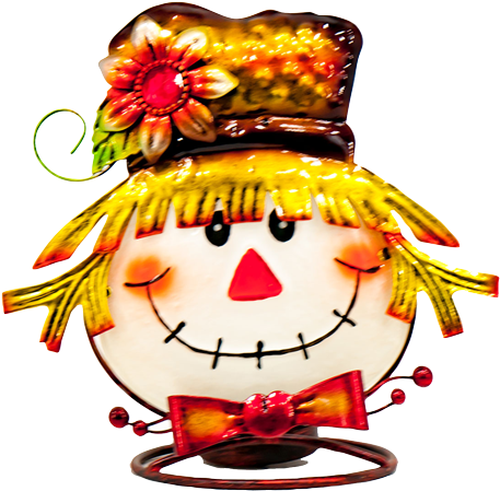 Metal Scarecrow Candle Holder 7"h 6 Pc Min - Cartoon (500x500)