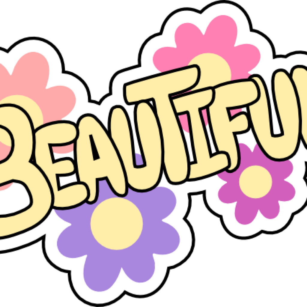 Beauty Clipart Beautiful Clip Art At Clker Vector Clip - Beautiful With Flowers Shower Curtain (1024x1024)
