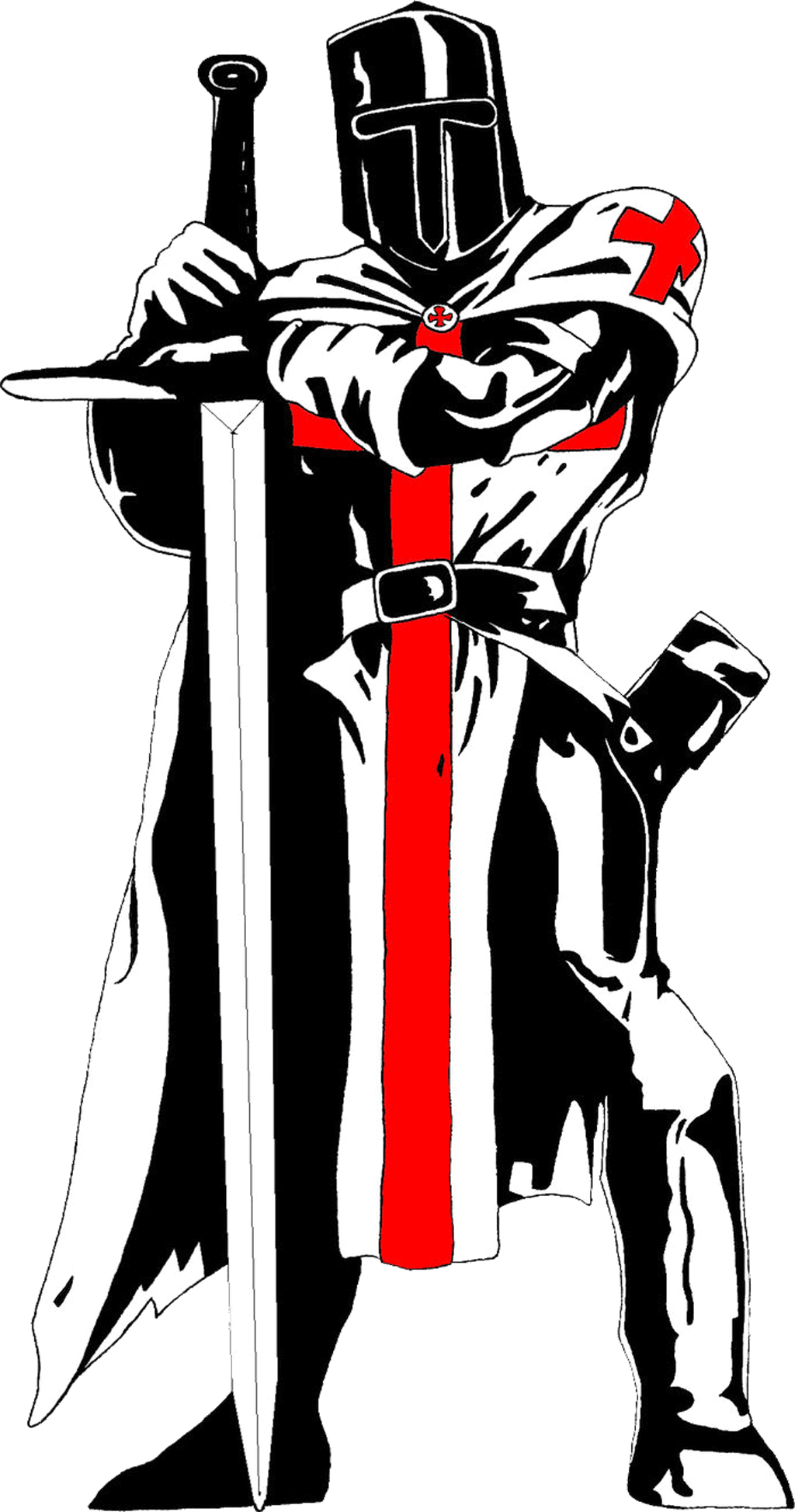 Crusades Knights Templar Solomon's Temple Flag - St George Cross Shirt (1024x1947)