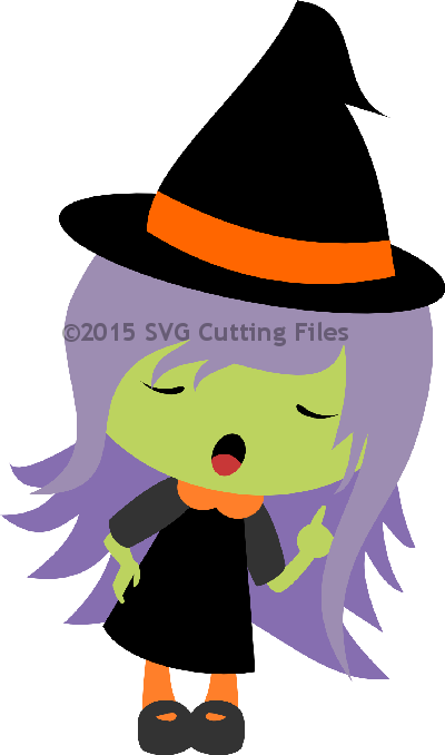 Chibi Scolding Witch - Witchcraft (400x678)