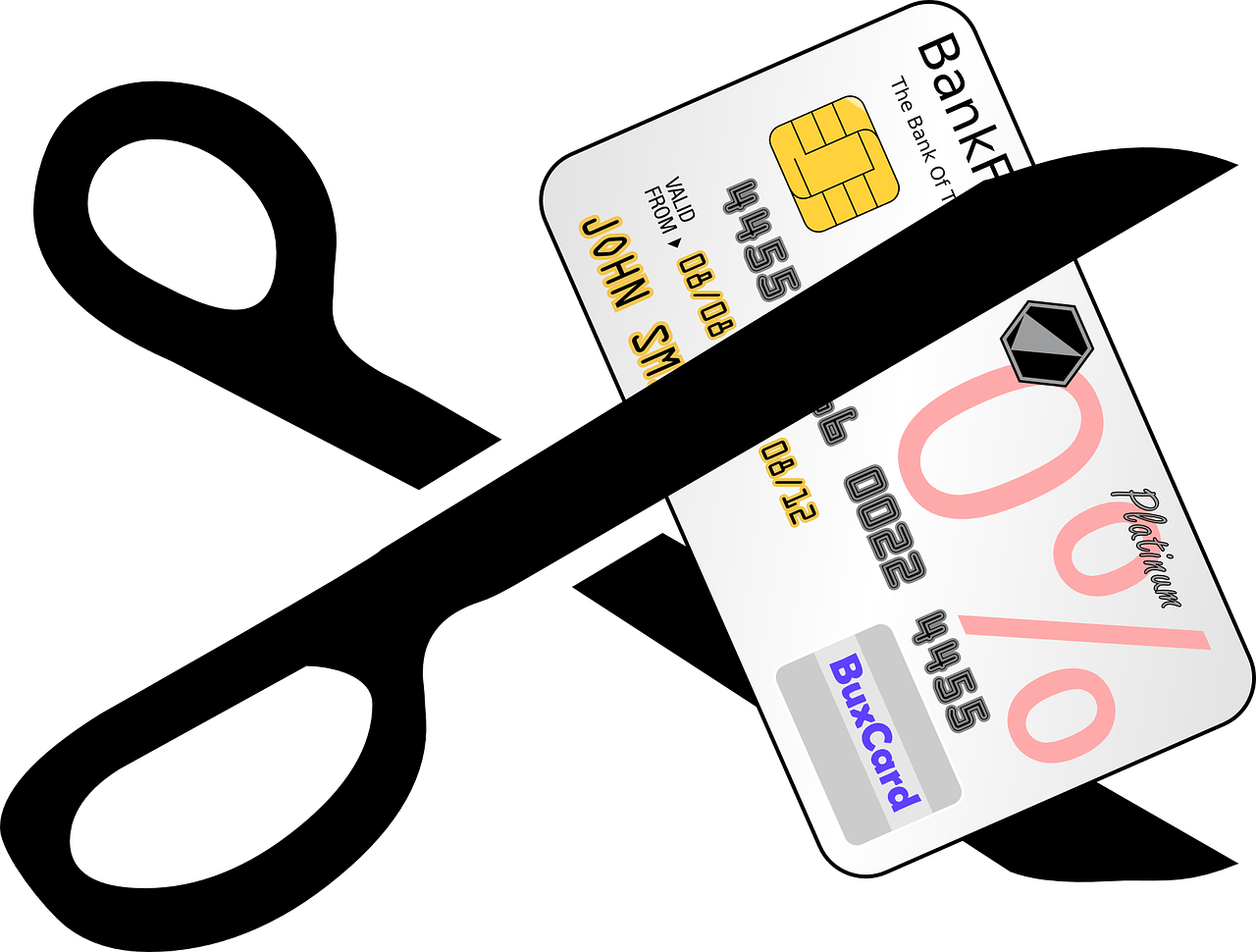 Cut Credit Card Clip Art - Credit Card Clip Art (1280x970)