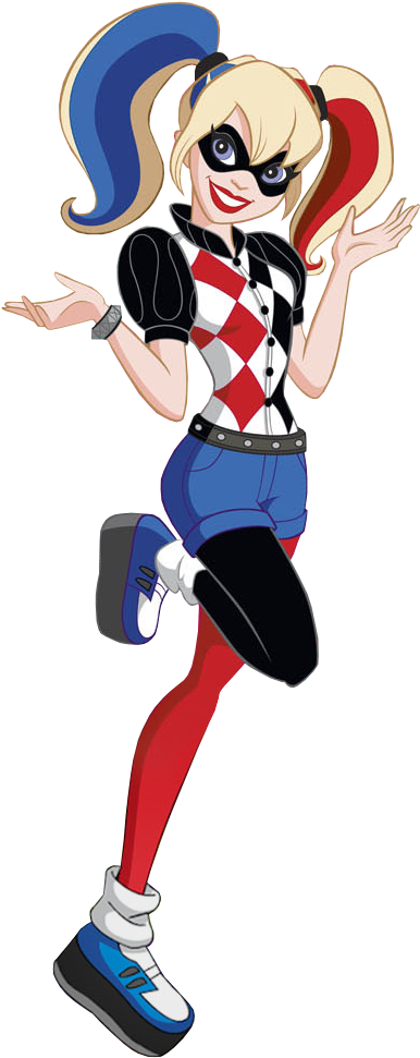 New Profile Art Harley As A Hero Wheee - Harley Quinn Dc Superhero Girl Invitacion (447x994)