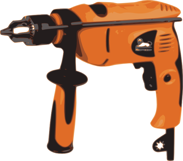 Power Drill Clip Art At Clker - Power Tool Clipart (600x528)