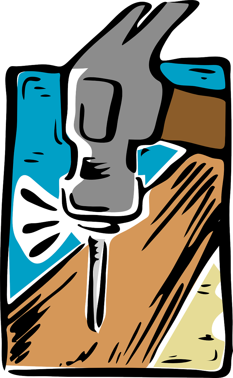 Hammer Nail Wood Plank - Hammer And Nail Clip Art (1480x2400)