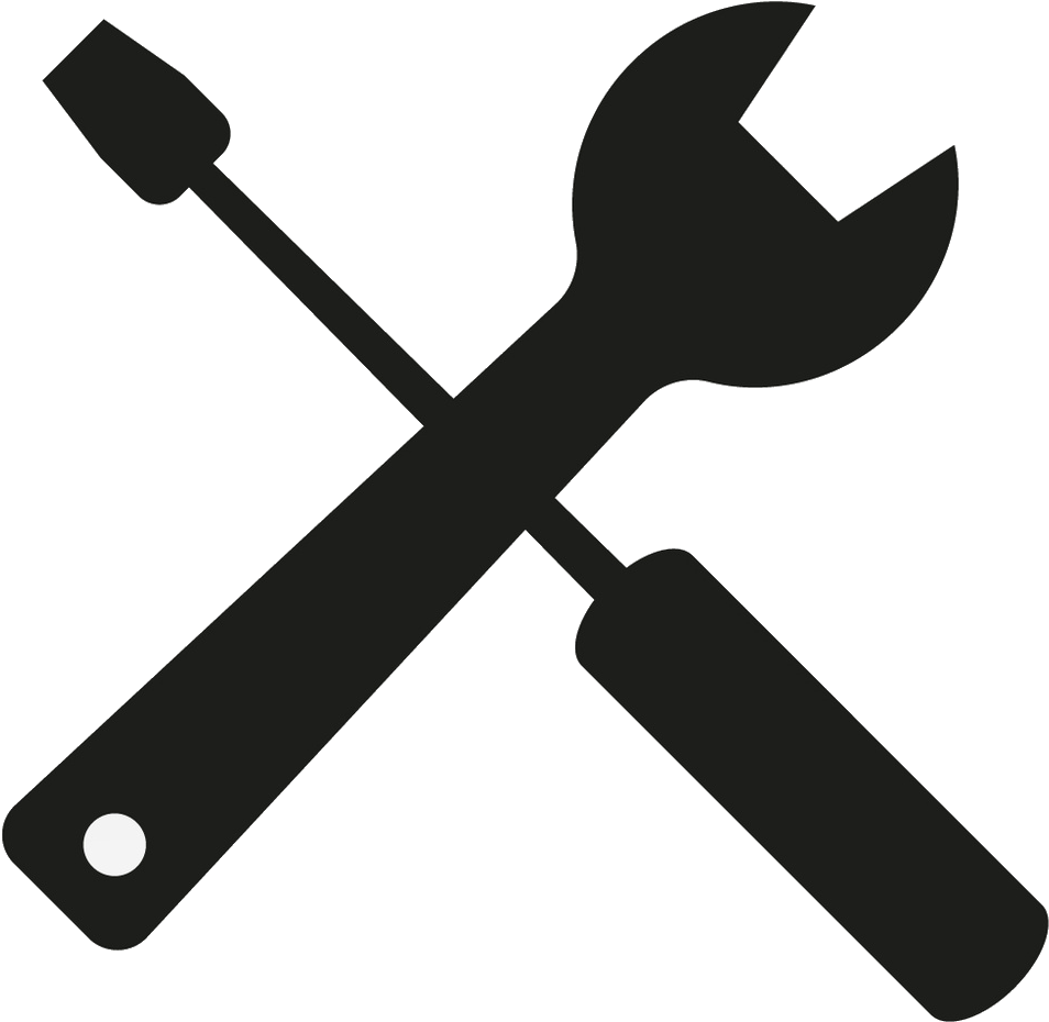 Black Clipart Wrench - Wrench And Screwdriver Vector (989x979)