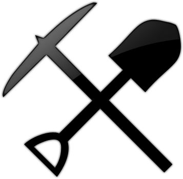 Shovel Pickaxe Tool Gardening Clip Art - Mining Pick And Shovel (512x512)