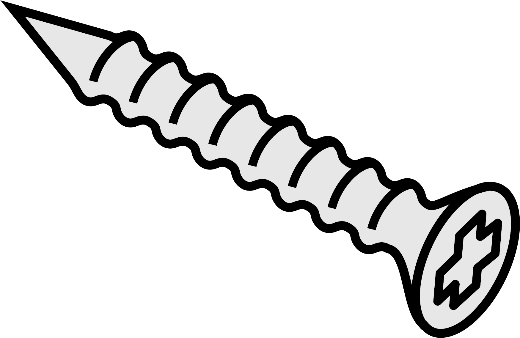 Screws Clipart Black And White - Clipart Image Of Screw (2400x2400)
