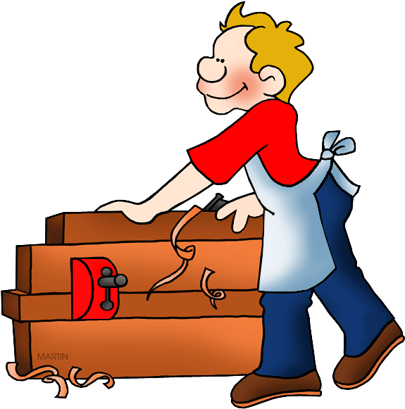Free Tools Clip Art By Phillip Martin, Lathe - Carpenter Clipart Gif (648x612)