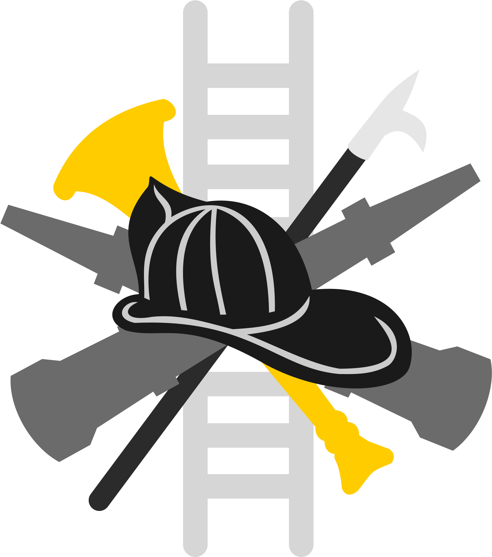 Big Image - Firefighter Tools Png (2473x2400)