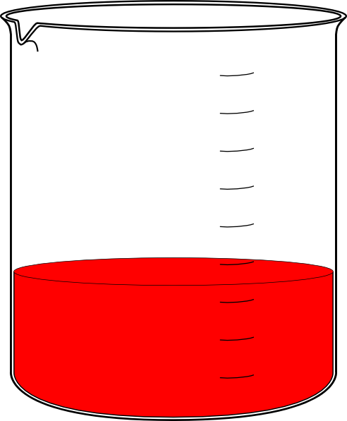Science Beaker Cliparts - Red Water Clip Art (492x597)