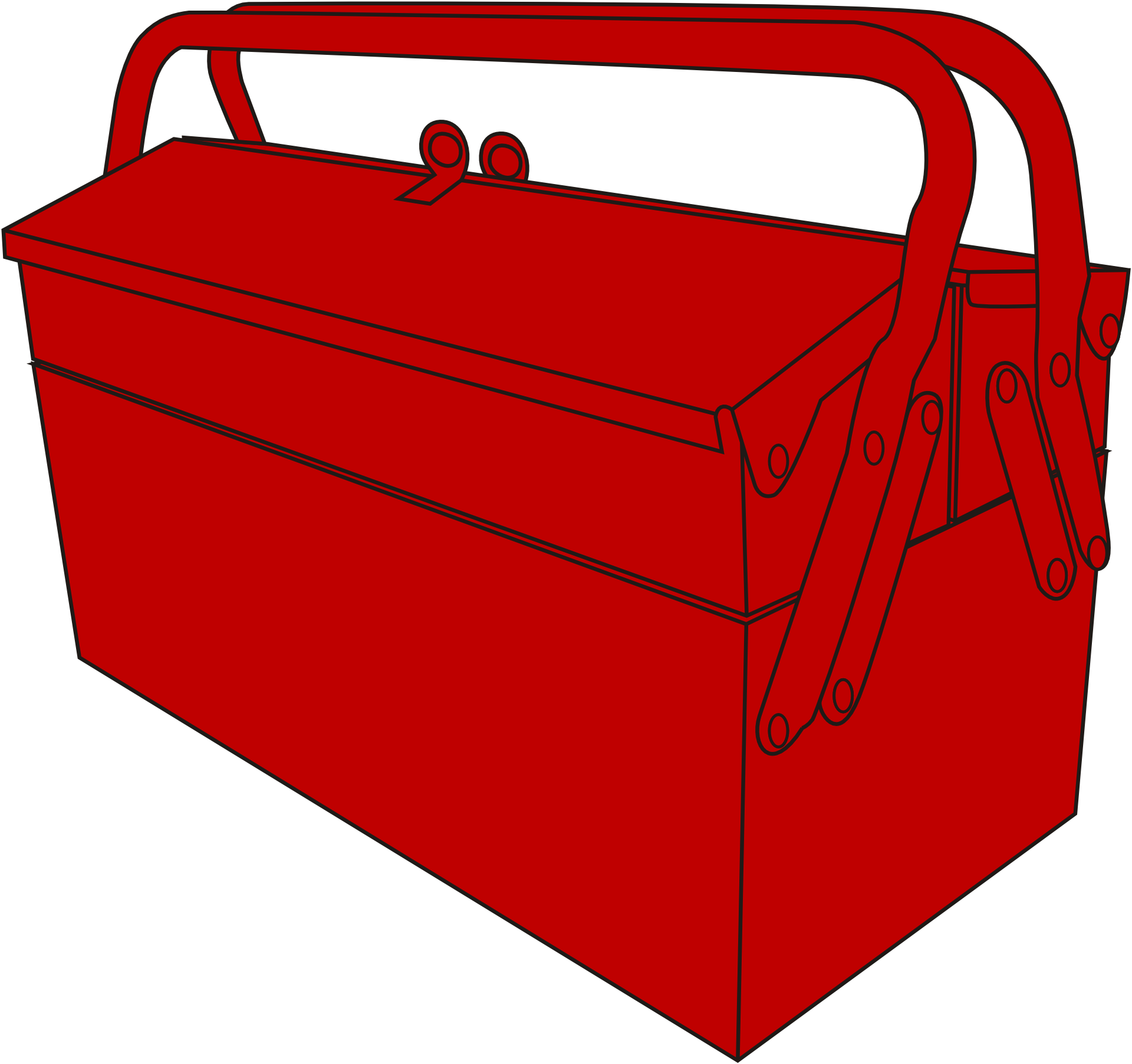 Toolbox Clip Art At Clker - Caja De Herramienta Metal (1280x1202)
