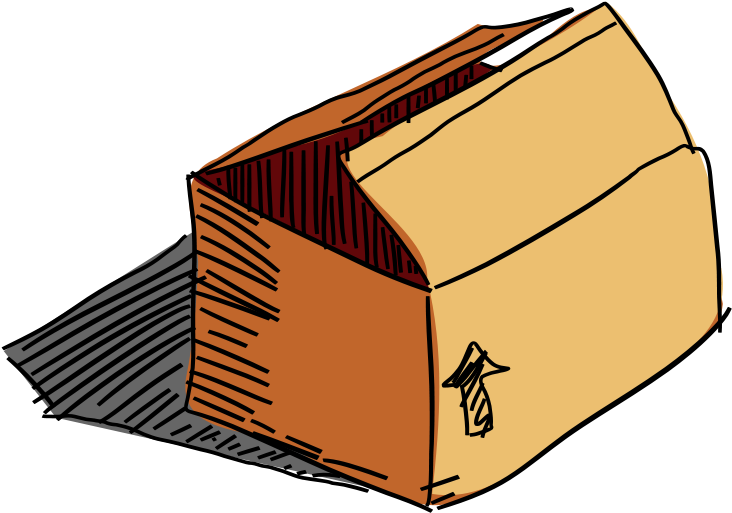 Box - Caja Clipart - Cardboard Box Clipart (800x580)