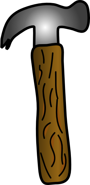 Free Vector Hammer Clip Art - Hammer Clip Art (288x595)