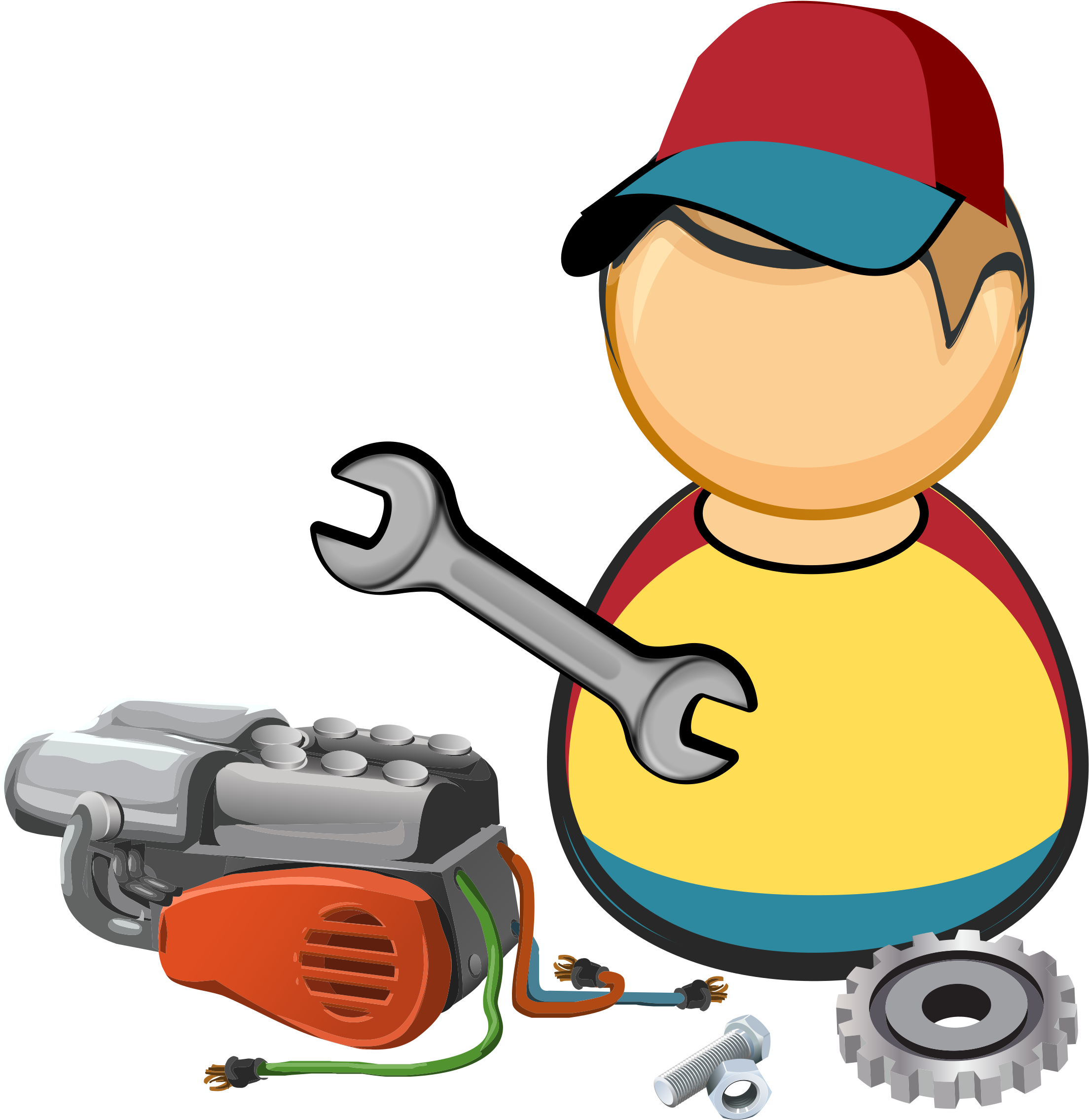 Automotive Mechanic - Wrench Clip Art (2337x2400)